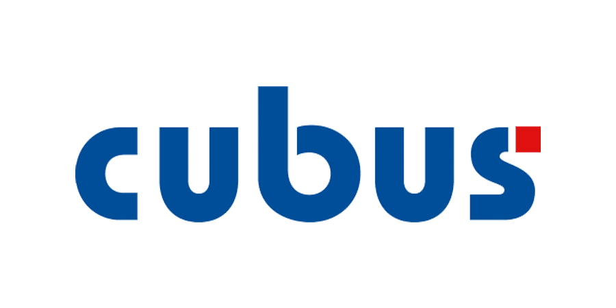 The cubus logo is blue and red on a white background.