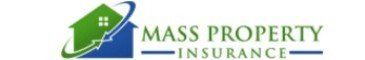 Logo for Mass Property Insurance: a green house with a blue arch and text that reads 