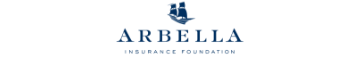 Logo for Arbella Insurance Foundation: dark blue sailing ship above dark blue 