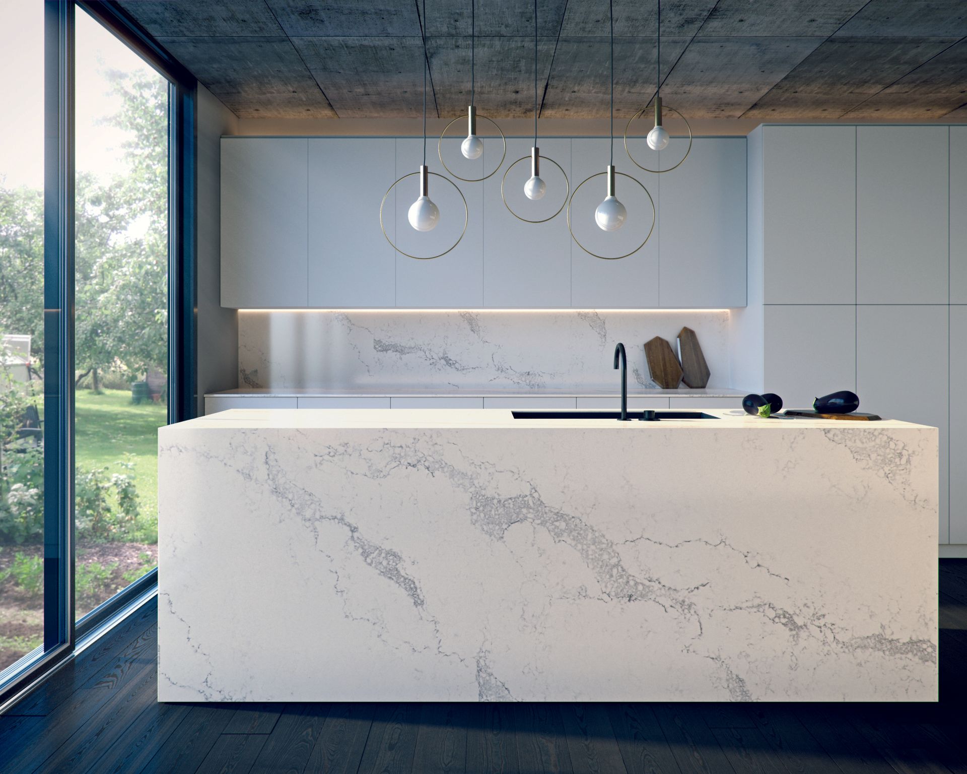 Caesarstone statuario maxima kitchen