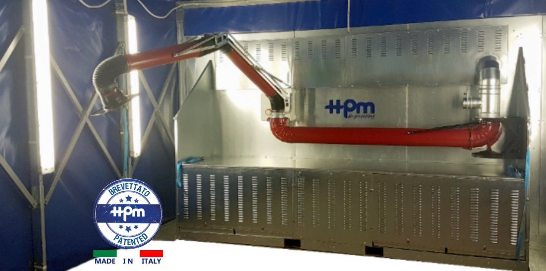 Cabina mobile e modulare fumi saldatura polveri molatura