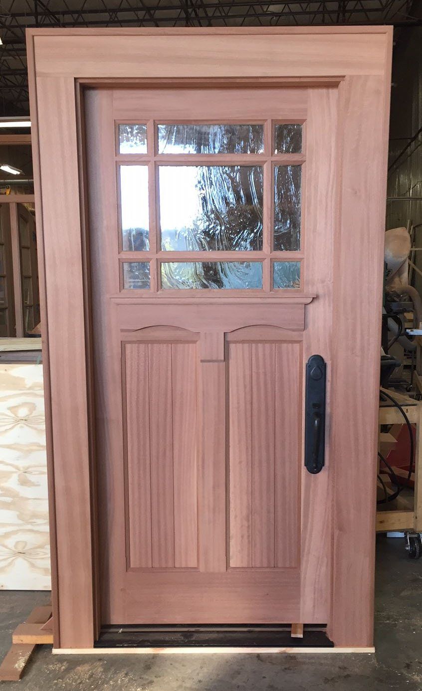 Custom wood entry doors made to fit exact specs