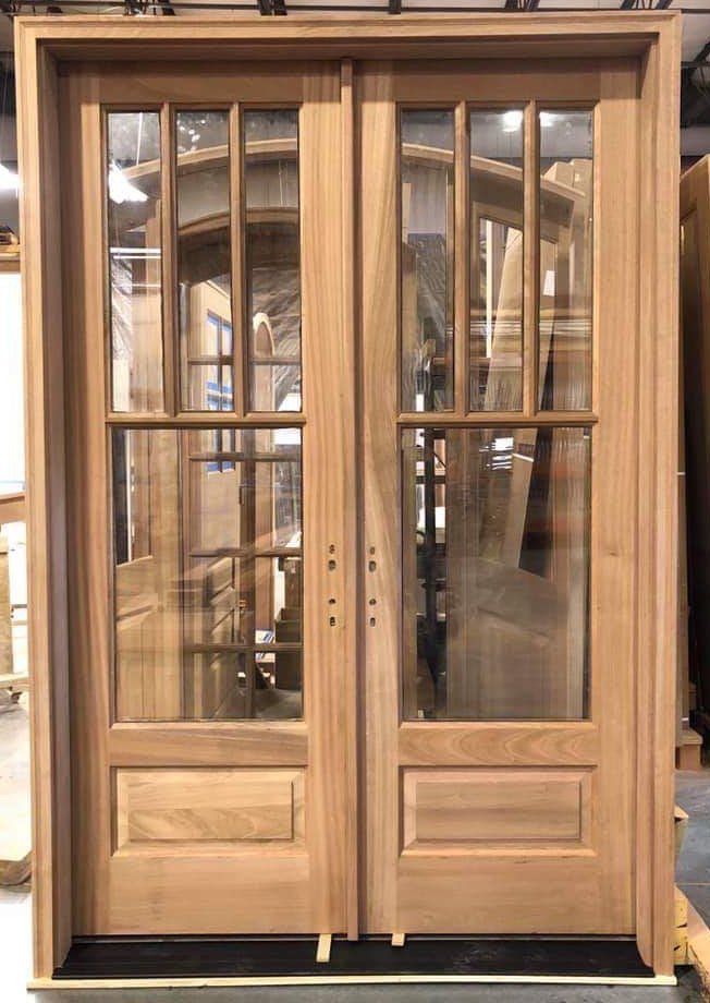 Classic mahogany exterior French doors