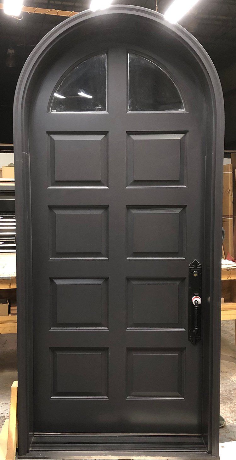 10 panel round top door with 2 lites