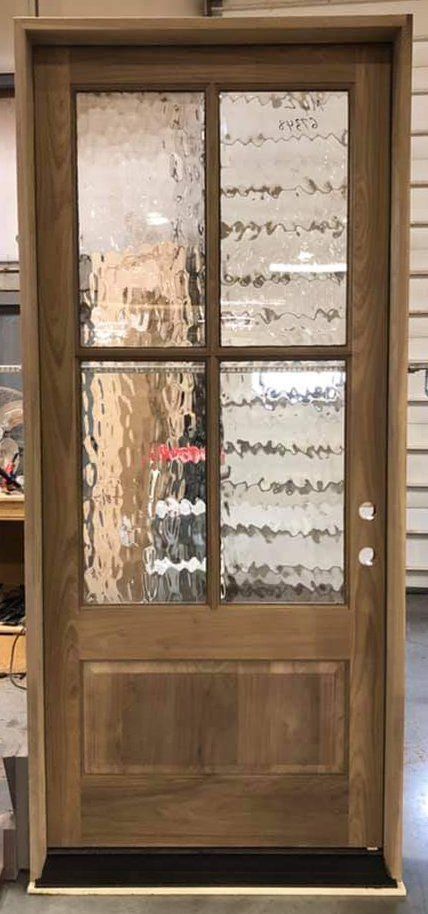 Mahogany 4 lite exterior door