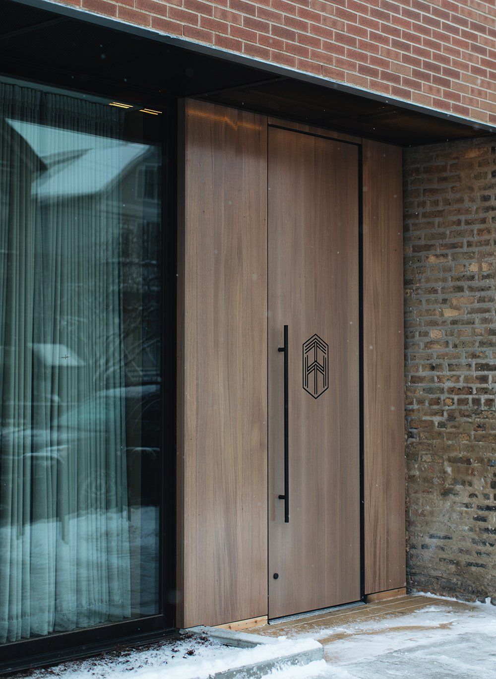 Quarter sawn white oak, 10 foot tall door
