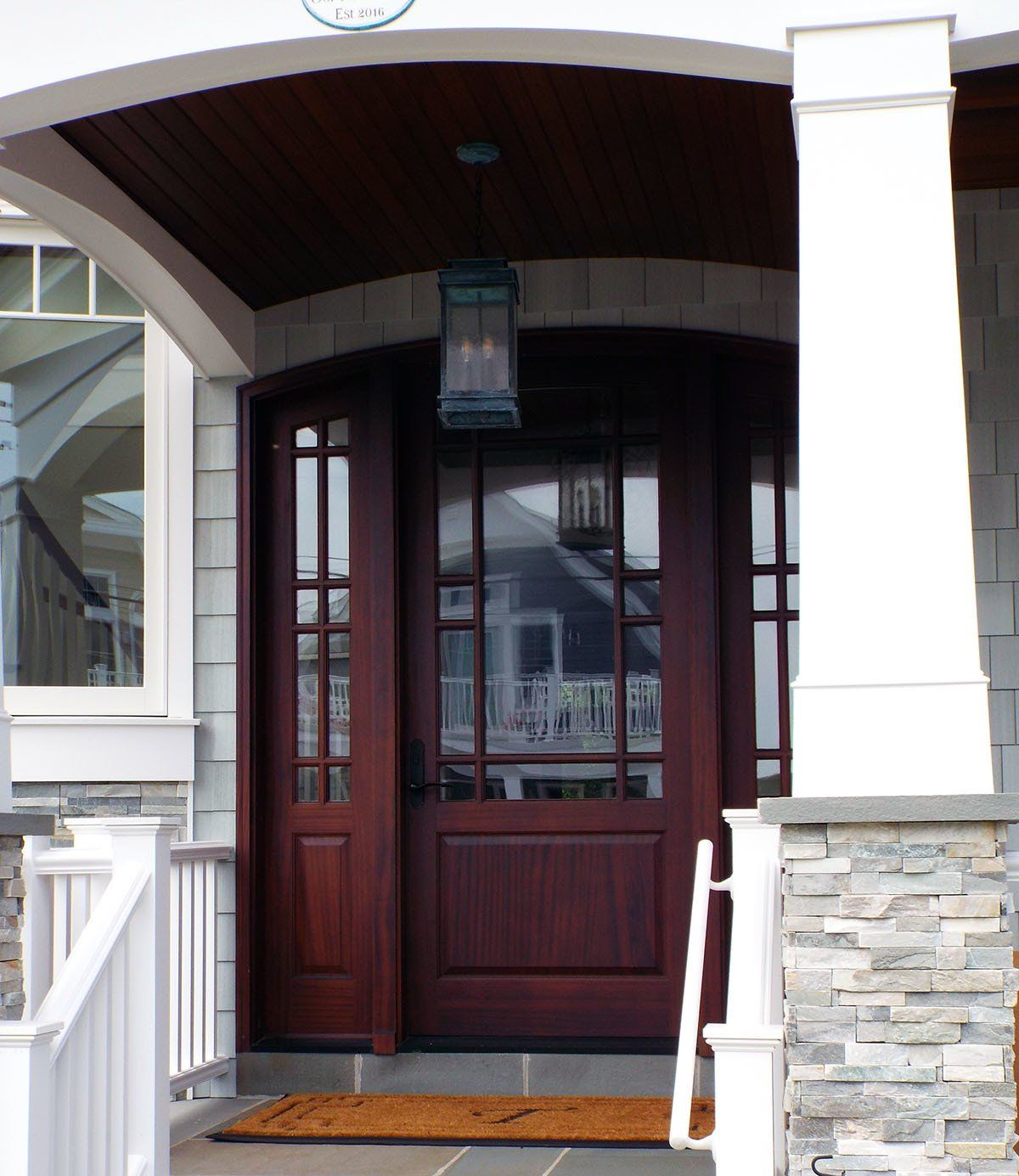 Arched top 9 lite triple door unit for Jersey Shore beach house