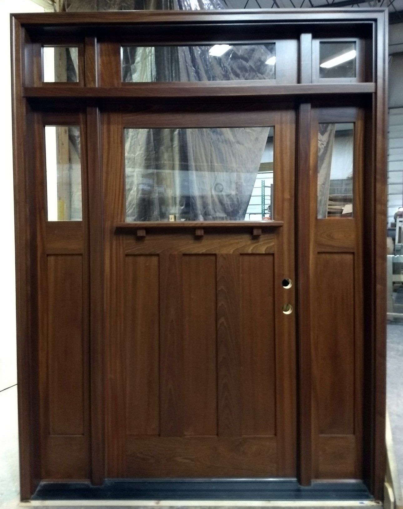 Custom craftsman style third lite door without grilles