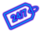 Blauw omlijnd batterijpictogram met daarin 
