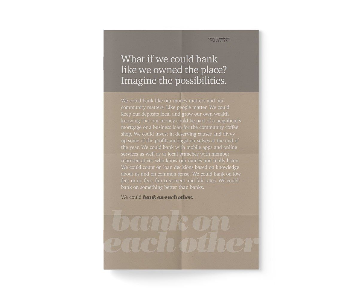 MARKETING POSTER SERIES FOR CREDIT UNIONS OF ALBERTA BY IVY DESIGN INC