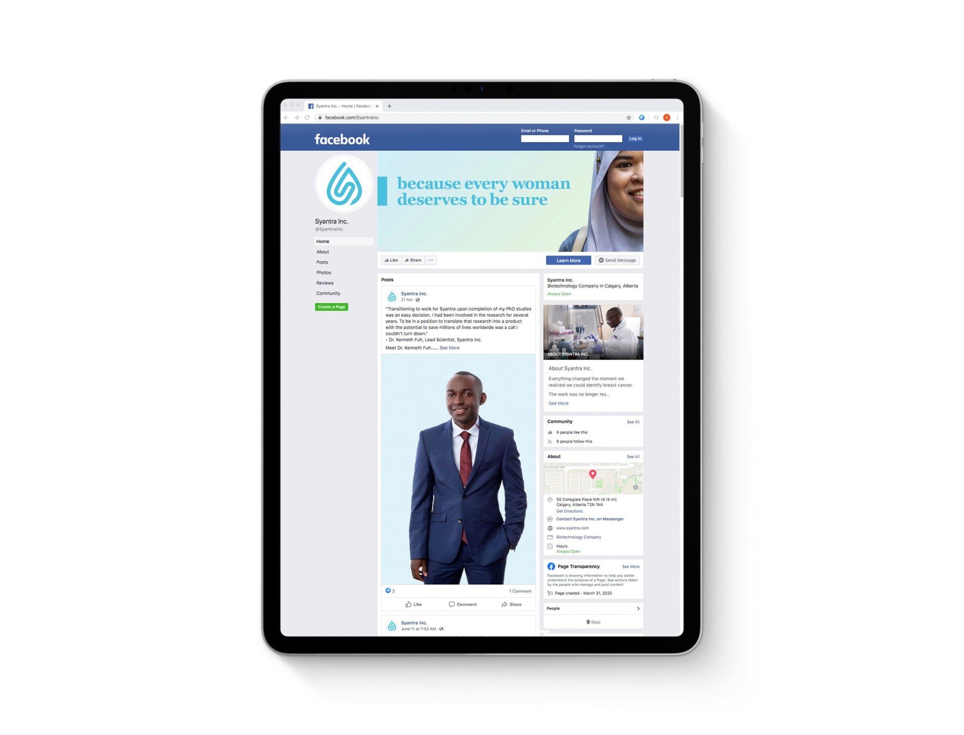 FACEBOOK AND SOCIAL MEDIA CAMPAIGN FOR SYANTRA INC BY IVY DESIGN INC