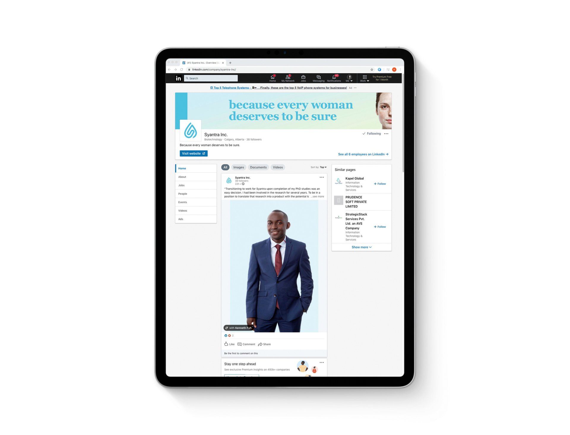 LINKEDIN AND SOCIAL MEDIA CAMPAIGN FOR SYANTRA INC BY IVY DESIGN INC