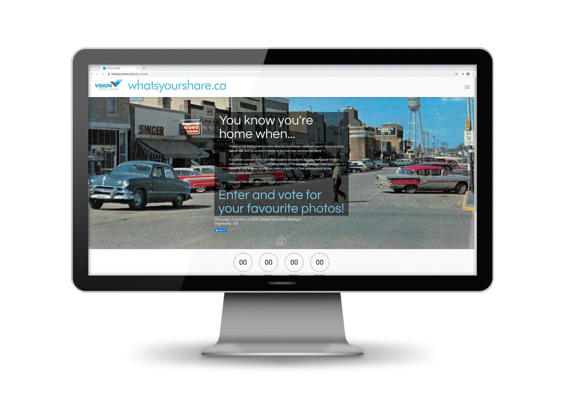 CONTEST WEBSITE DEVELOPED AND DESIGNED FOR VISION CREDIT UNION BY IVY DESIGN INC