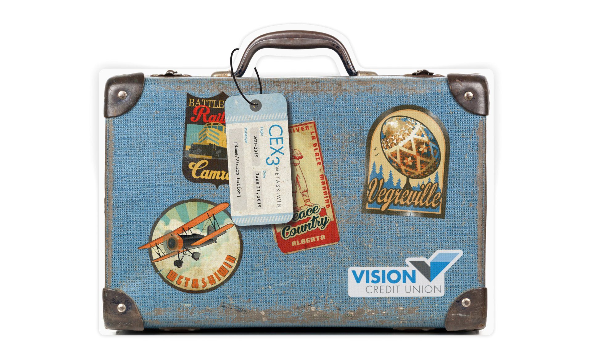 DIRECT MAIL CAMPAIGN PRODUCED BY IVY DESIGN INC FOR VISION CREDIT UNION IN WETASKIWIN