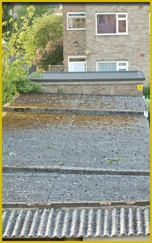 garage roof with asbestos