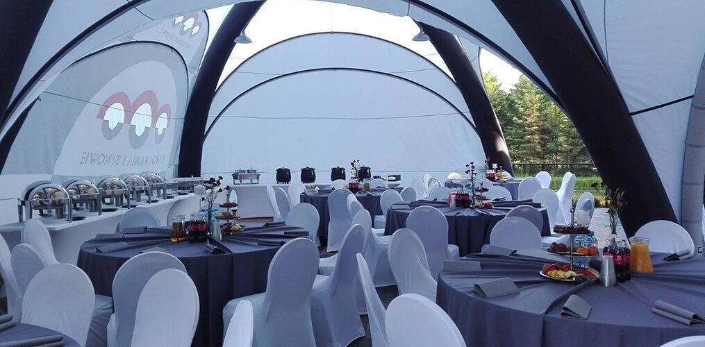 Inflatable tents + furniture