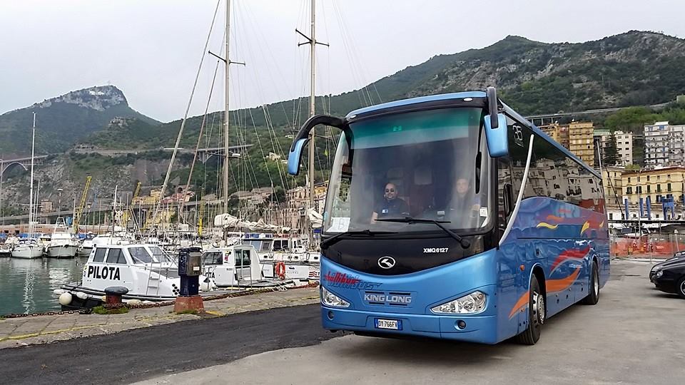 Coach in depot