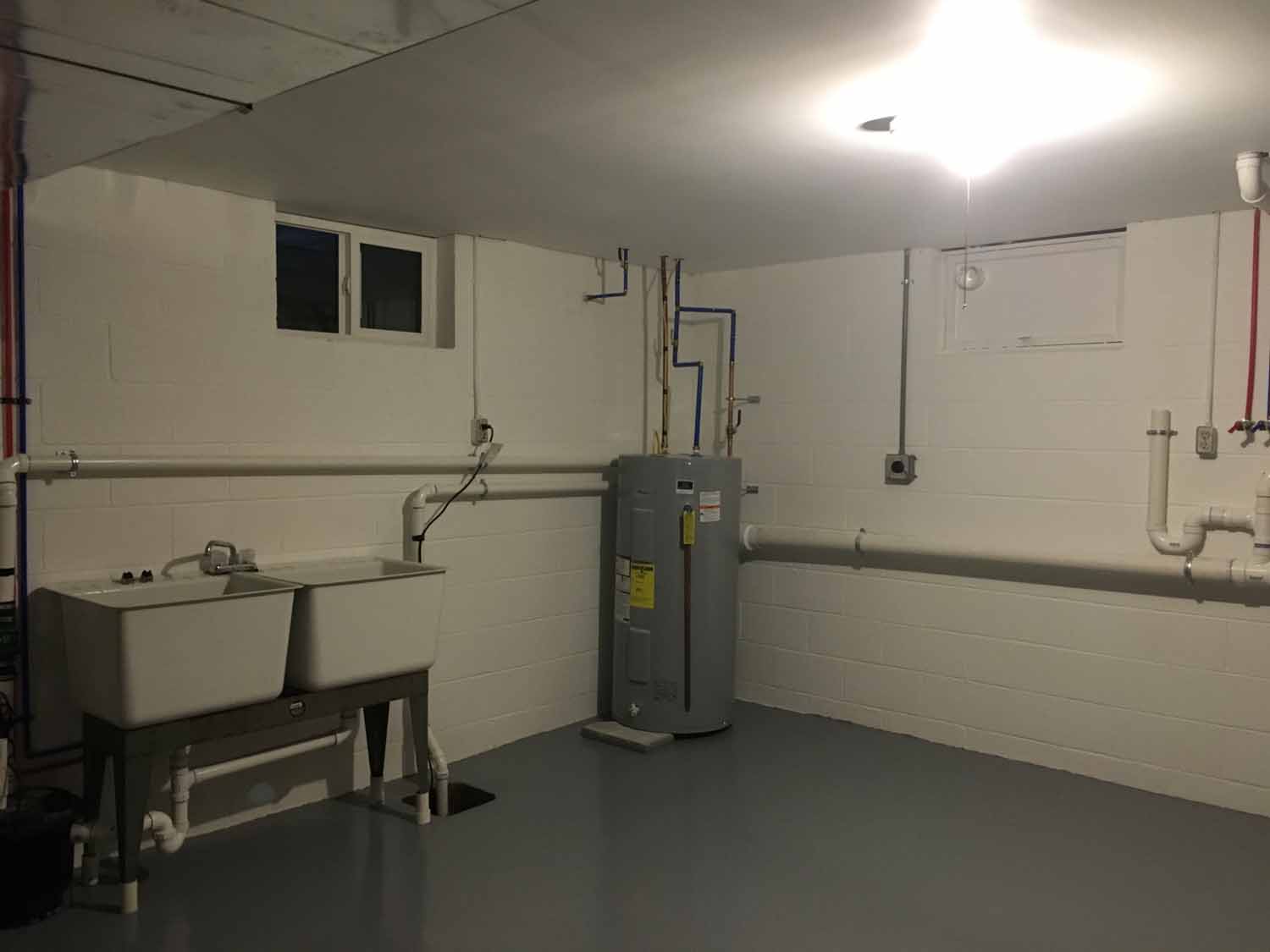 Front washing room