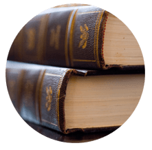 Books in a Social Security attorney's office