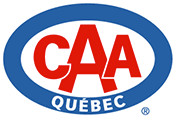 Logo de CAA Québec : « CAA » rouge dans un ovale bleu, « QUÉBEC » en dessous.