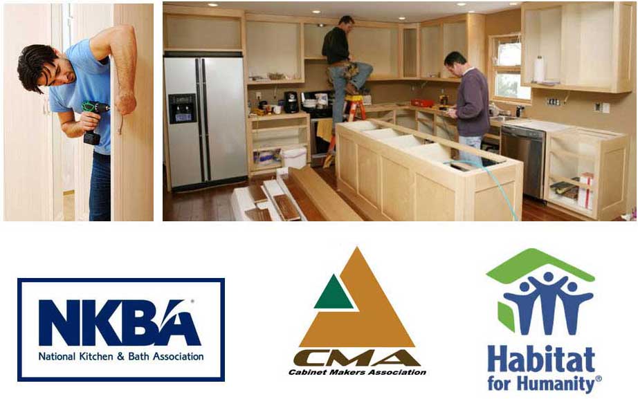Kitchen Cabinets — Contractors fixing the Cabinets in Jacksonville Fl