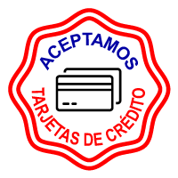Sello Aceptamos Tarjeta de Crédito para compras mayoristas