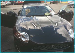 black sports car 