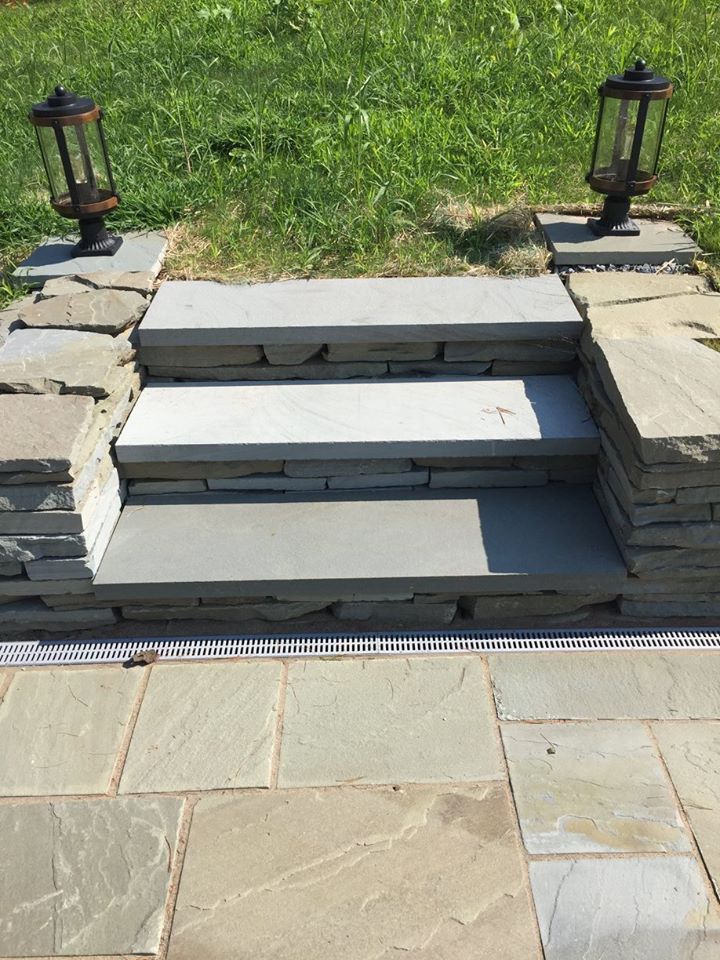 Stone Landscape with Stairs — York, PA — Salem Springs Landscaping