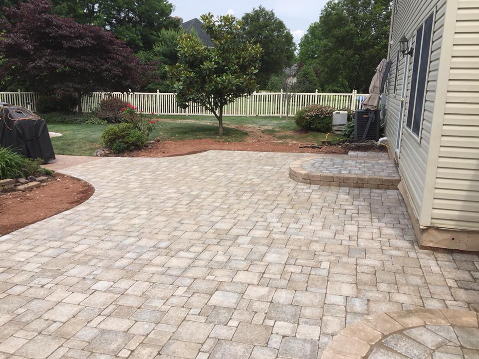Backyard with Stone Walkway — York, PA — Salem Springs Landscaping