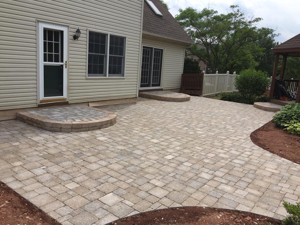Backyard with Stone Flooring — York, PA — Salem Springs Landscaping