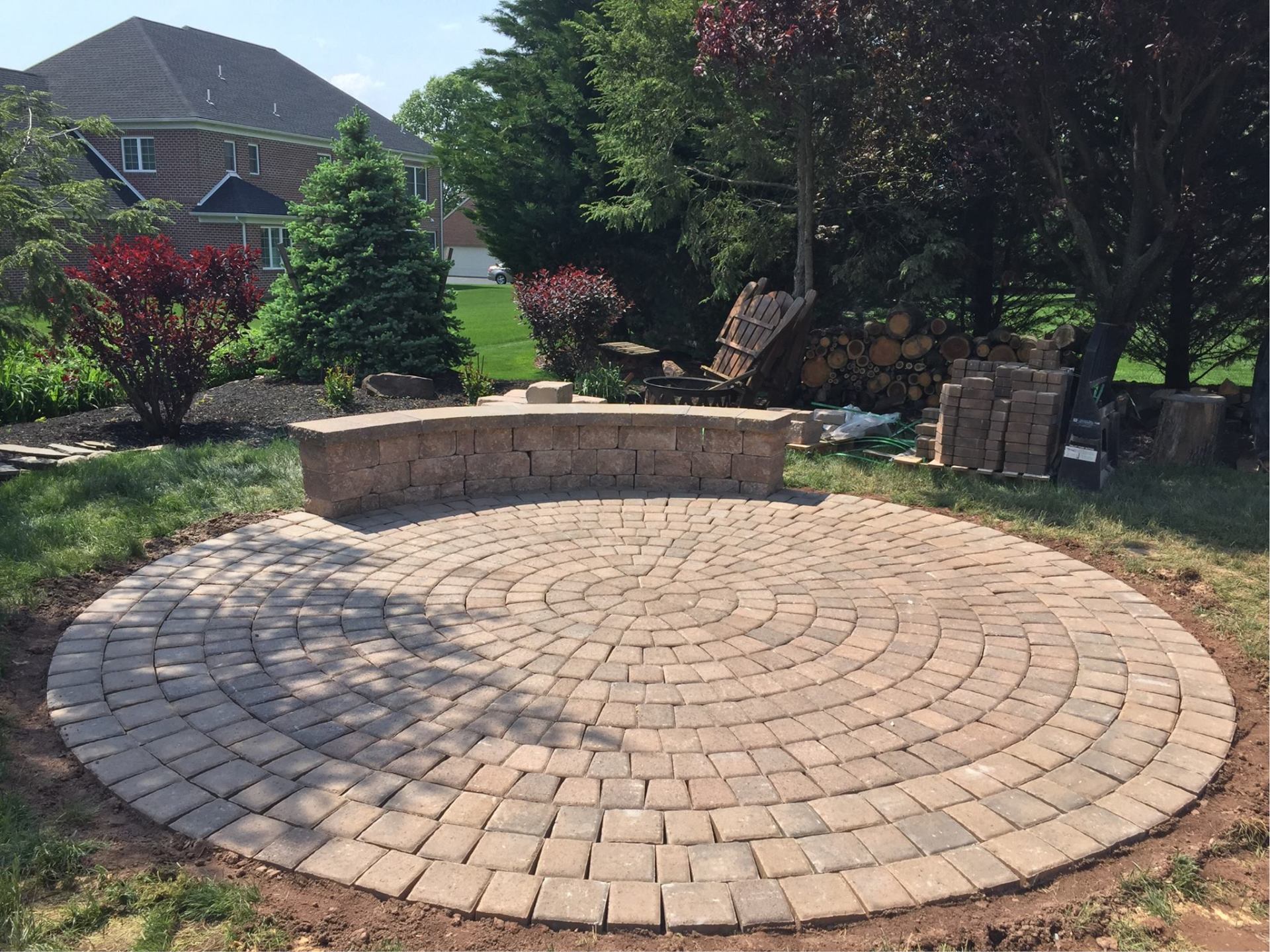 Circular Stone Patio — York, PA — Salem Springs Landscaping