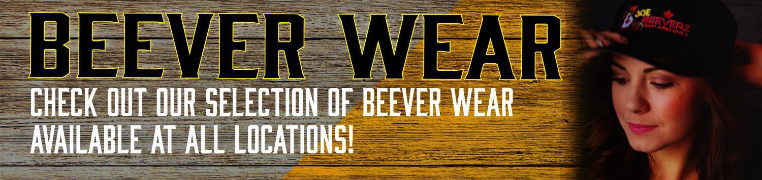BEEVER WEAR promo banner with woman in black hat and orange text on a dark background