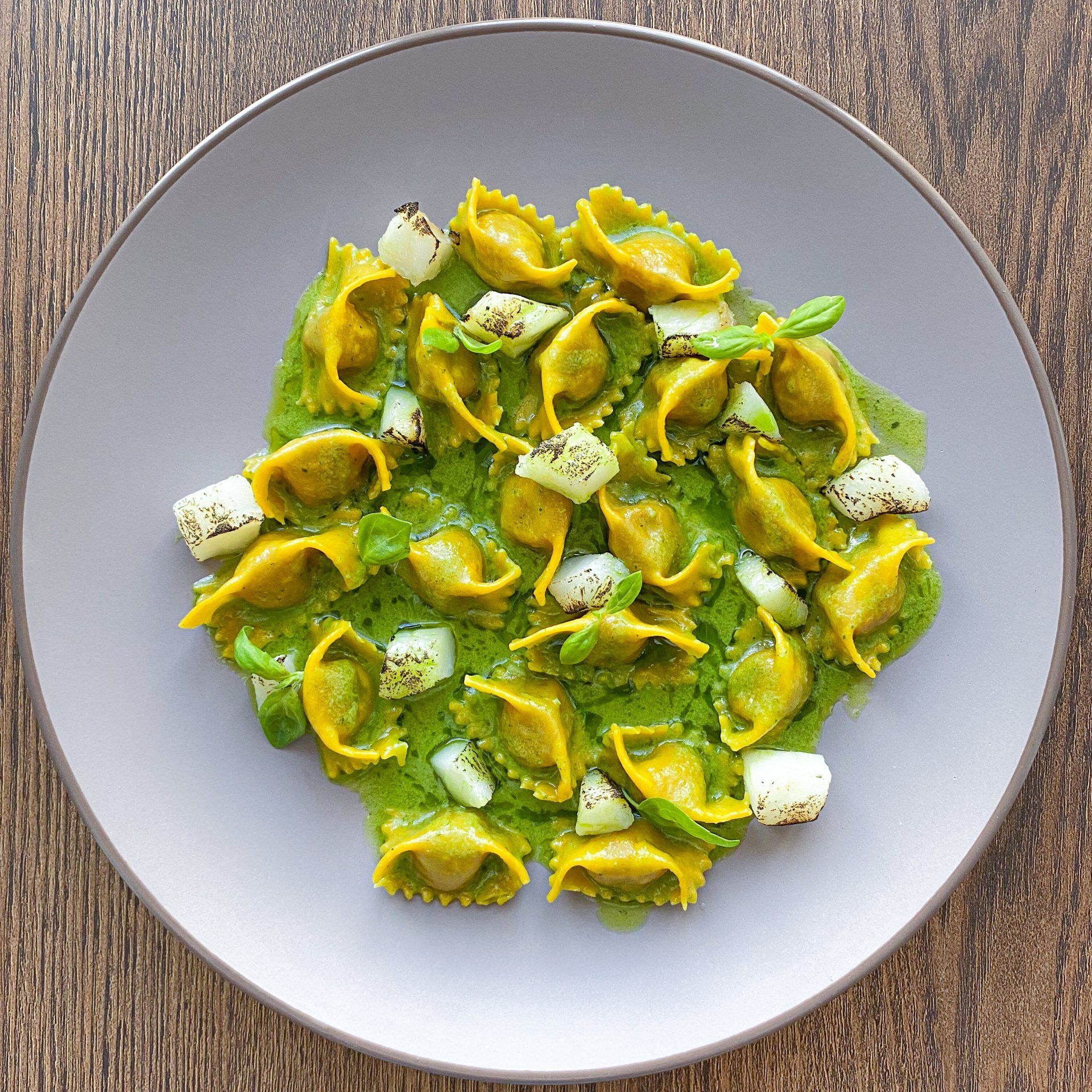 agnolotti pasta baccalà piatto
