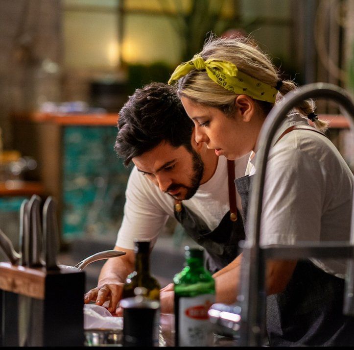 coppia, persone, chef