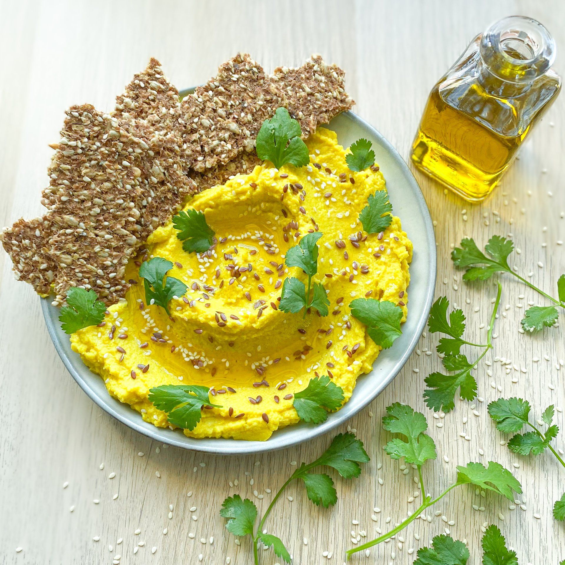 hummus cavolfiore olio coriandolo