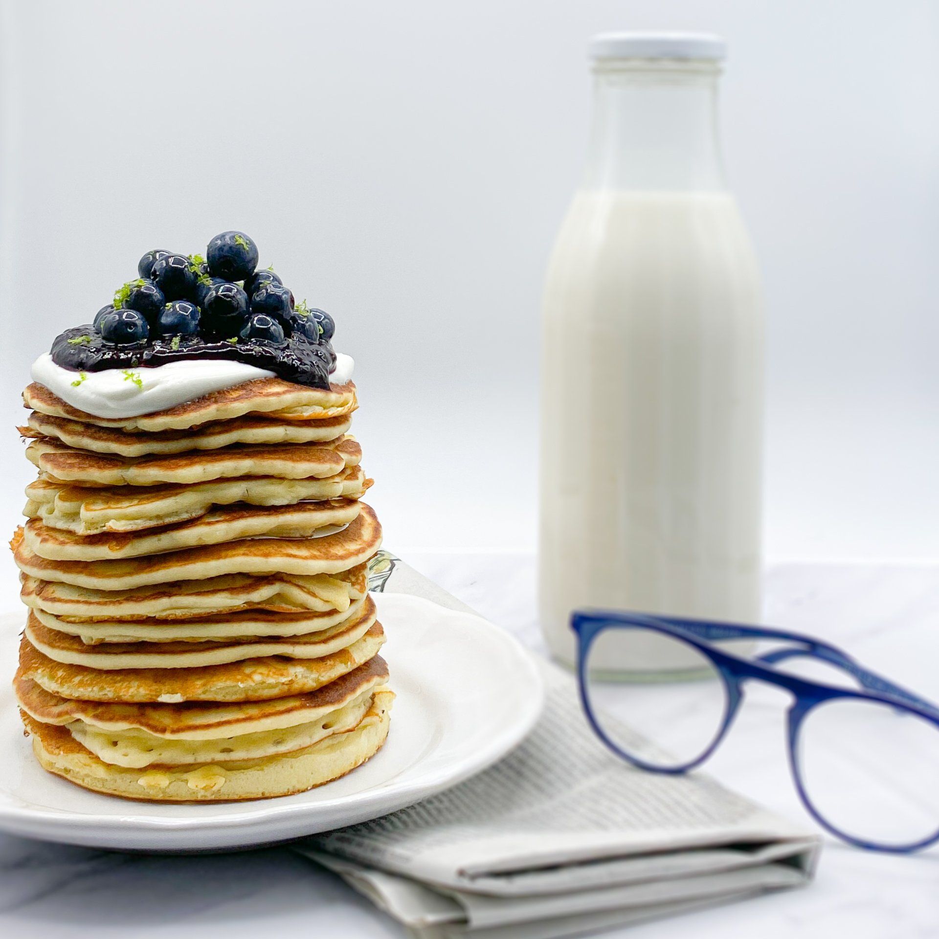 pancakes mirtillo yogurt