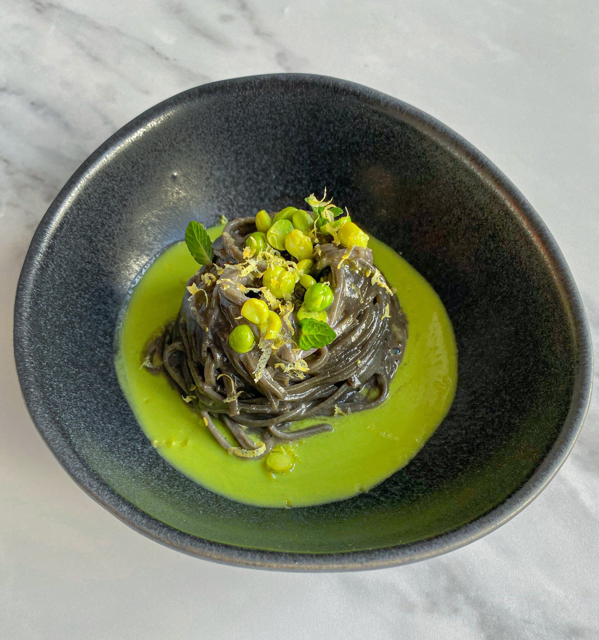 tagliolino salsa verde piatto