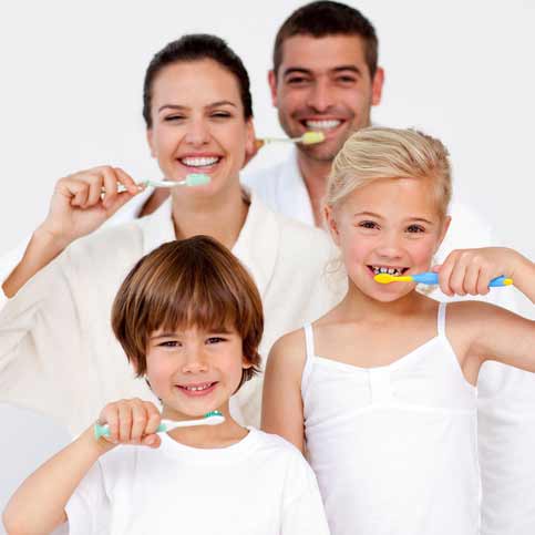 Family Brushing Teeth — Family Dentist in Allentown, PA Family Brushing Teeth — Family Dentist in Allentown, PA
