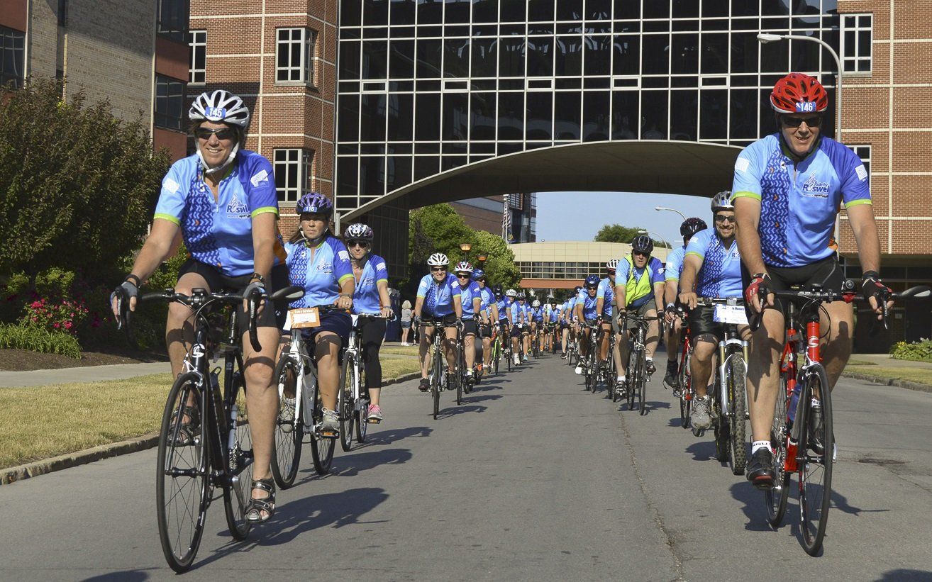 Group Of Cyclists On Cycle Ride