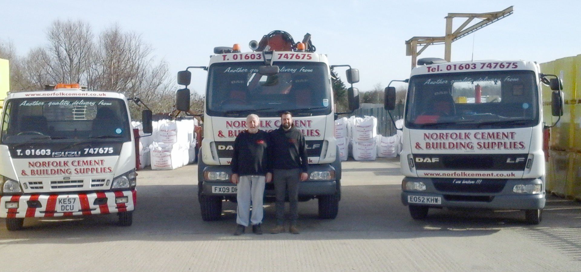 building suppliers posing