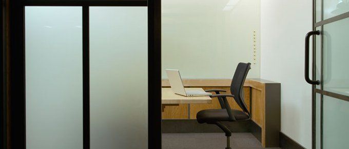 A choice of workspaces with movable walls. Call 01483 306 500 Room with office workspace