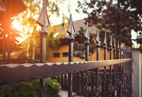 Wrought iron fence