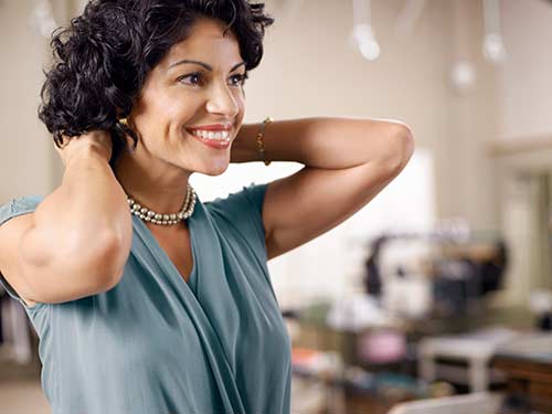 woman smiling