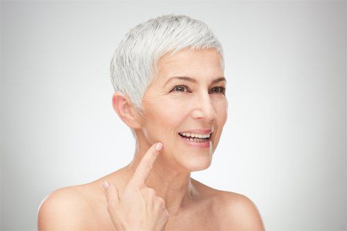 Elder Woman Undergone Facelift