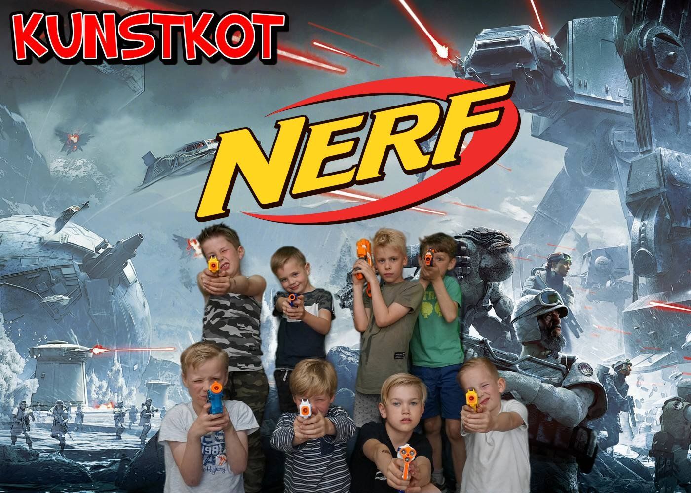 Nerfschieten Nerf battle Kinderfeestje, met pannenkoeken, met patat, met warm eten, kinderfeestjes, verjaardagsfeestje, het leukste kinderfeestje, kinderpartijtje, Groningen, Veendam, Scheemda, Delfzijl, Haren, Leek, Roden, Drenthe, Friesland, Zuidlaren, Zuidbroek, Noordbroek, Winschoten, Hoogezand, Appingedam, Muntendam, Wildervank, Oude Pekela, Nieuwe Pekela, Slochteren, Coevorden, voor alle leeftijden, 4 jaar, 5 jaar, 6 jaar, 7 jaar, 8 jaar, 9 jaar, 10 jaar, 11 jaar, 12 jaar