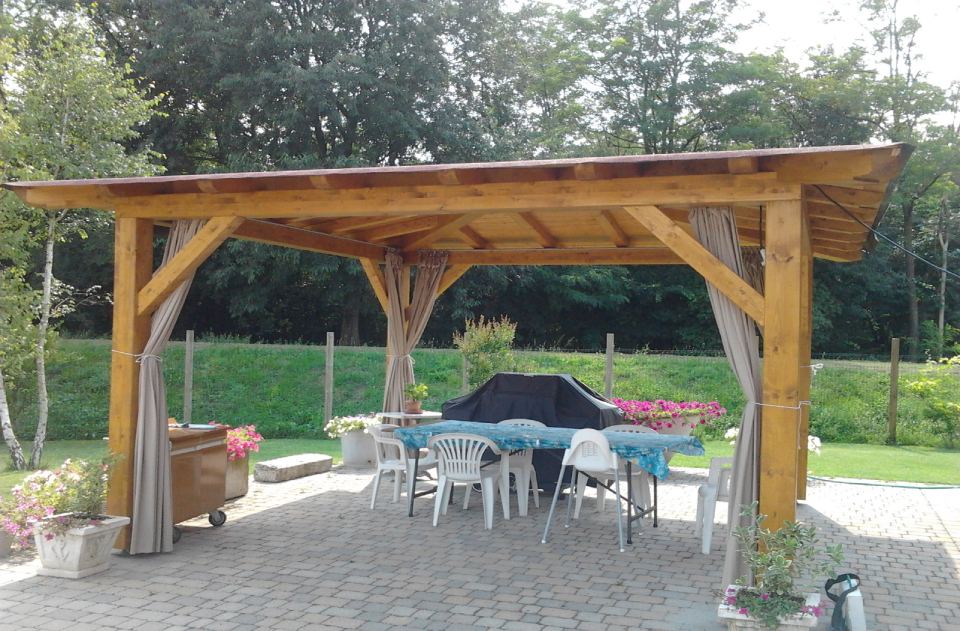 Copertura in legno per giardino