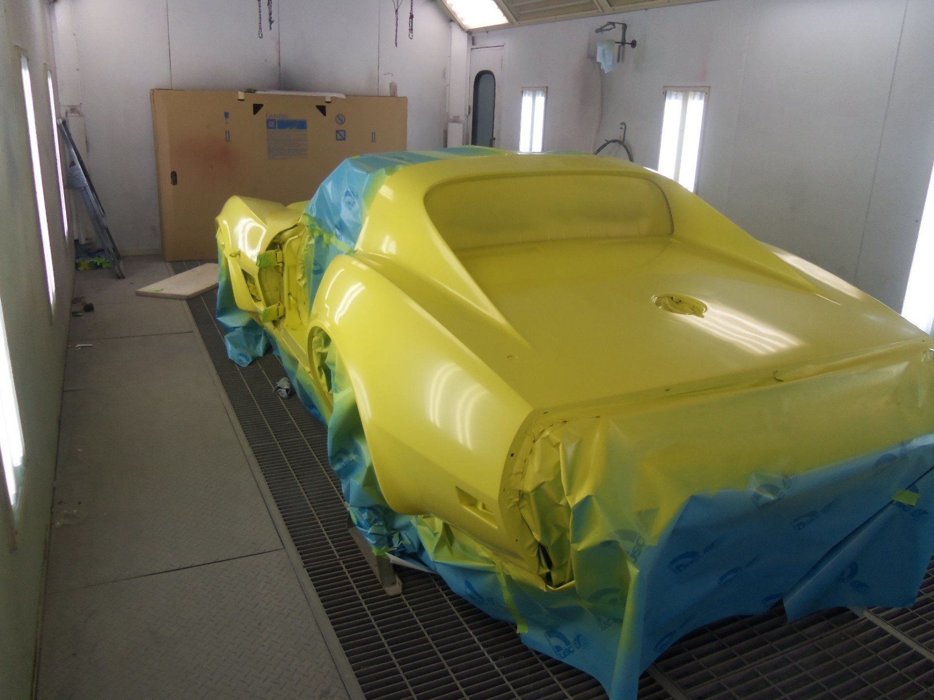 Vintage Car in Garage Painting Booth — Villas, NJ — John's Auto Body