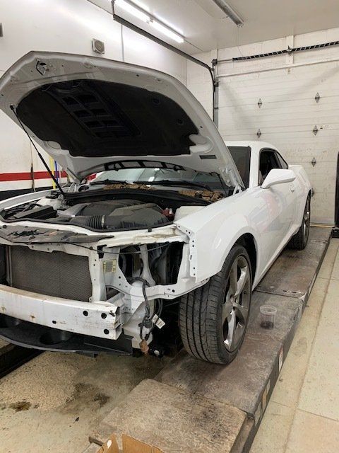 Car with Open Hood Under Repair — Villas, NJ — John's Auto Body