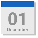 日曆顯示12月1日。