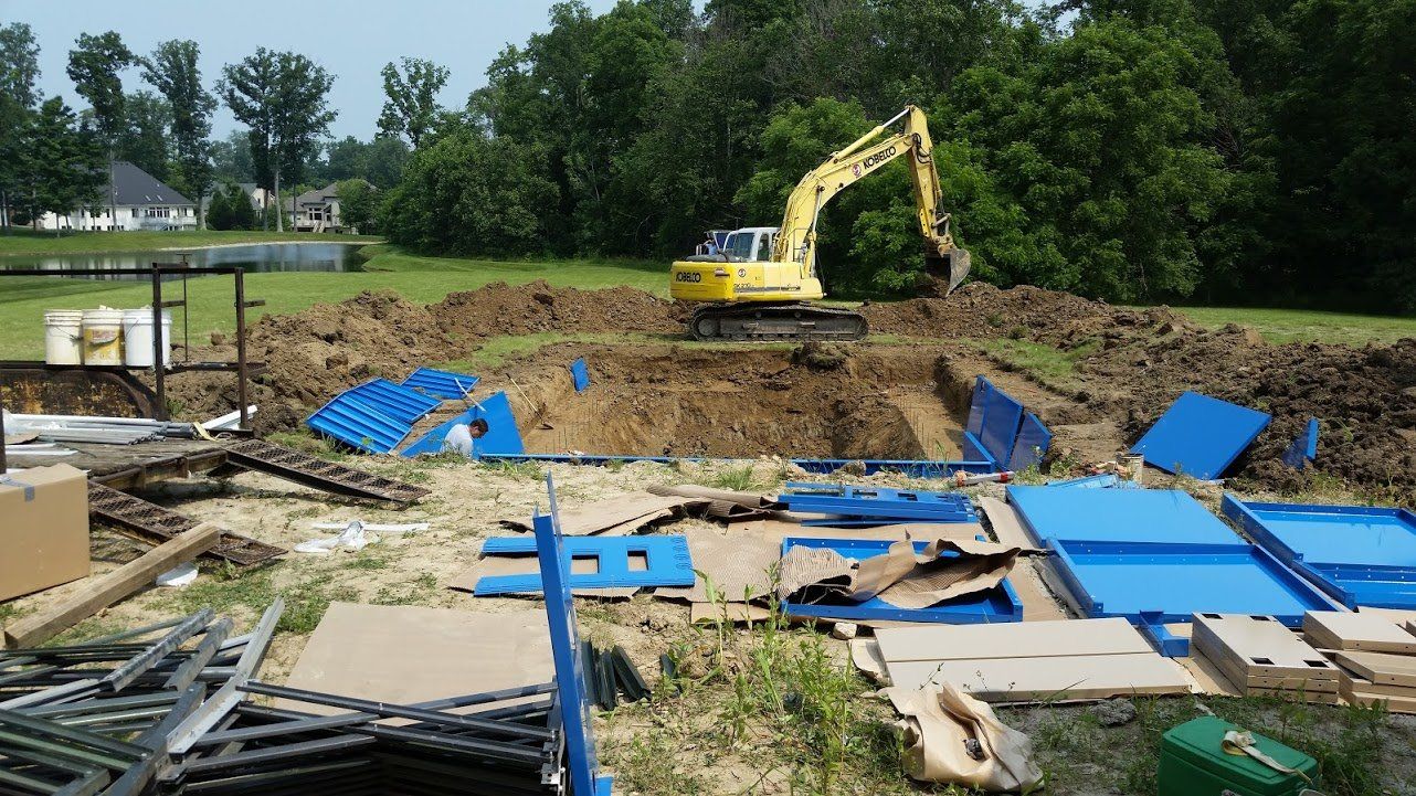 Under Construction of Swimming Pool - Pool Installation in Churubusco, IN